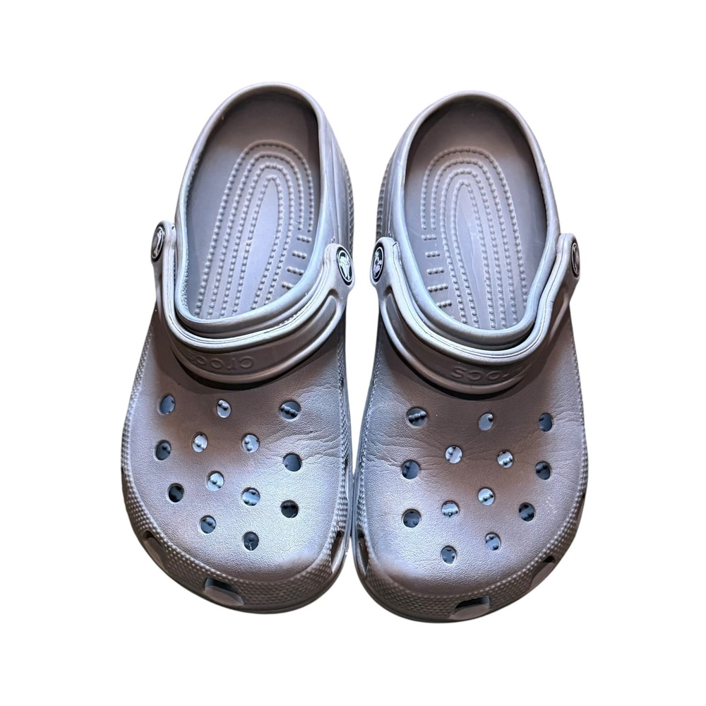 Crocs Classic Clog Gray Slip On Water Shoes Mens 5 Womens 7 10001-0DA